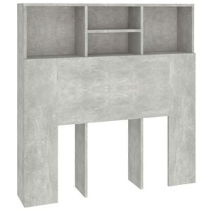 vidaXL S&auml;nggavel med f&ouml;rvaring betonggr&aring; 100x19x103,5 cm