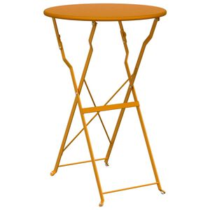 vidaXL Bistrobord Senapsgul &Oslash; 50 x 71 cm Pulverlackerad st&aring;l