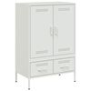 vidaXL H&ouml;gsk&aring;p vit 68x39x101,5 cm st&aring;l