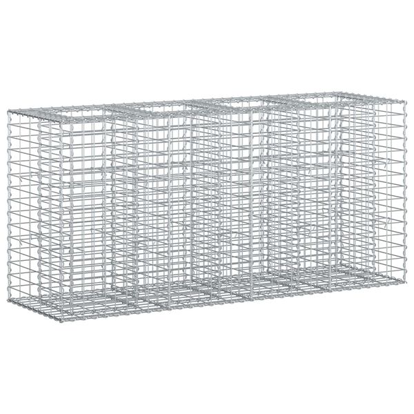 vidaXL Gabion upph&ouml;jd s&auml;ng Silver 170 x 50 x 80 cm Galvaniserat St&aring;l