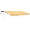 vidaXL Manuell markisram med LED-lampor Sand 5 x 3 m
