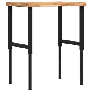 vidaXL Arbetsbänk 80x60x(73-99,5) cm massiv akacia rektangulär