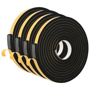 vidaXL Sj&auml;lvh&auml;ftande skumtape 4 st Svart 20mm x 5m CR skum