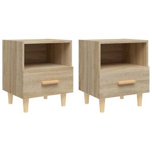 vidaXL S&auml;ngbord 2 st sonoma-ek 40x35x47 cm