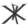vidaXL Matbordsben spindelformad antracit 120x68x(72-73) cm st&aring;l