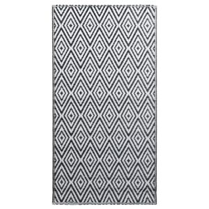 vidaXL Utomhusmatta ARAKIL vit och svart 160x230 cm PP