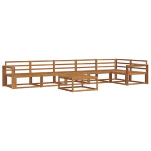 vidaXL Utomhussoffset 7 pcs Naturf&auml;rg Massivt Akaciatr&auml;