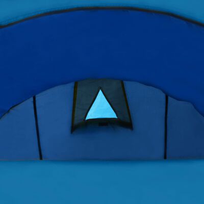 vidaXL Campingtält för 4 personer marinblå/ljusblå