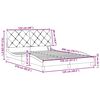 vidaXL Bed Frame with LED without Mattress Blue 120x200 cm Fabric