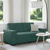 vidaXL Soffa 2-sits m&ouml;rkgr&ouml;n 140 cm sammet