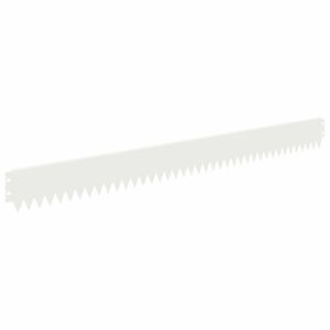 vidaXL Kant f&ouml;r gr&auml;smatta 10 st 103 x 10 cm St&aring;l Vit