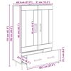 vidaXL Sk&aring;p med l&aring;da Artisan Ek 69,5 x 31 x 115 cm Konstruerat tr&auml;