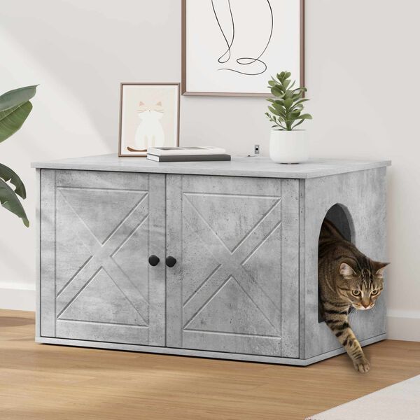 vidaXL Katt hus Betong 85 x 55 x 50 cm Konstruerat tr&auml;