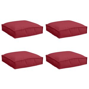 vidaXL Kudde 4 pcs Vinröd 40 x 40 x 8 cm Oxford Tyg