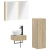 vidaXL Badrumssk&aring;psset 4 pcs Sonoma-ek 43 x 11,5 x 60,5 cm
