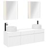 vidaXL Badrumssk&aring;psset 5 pcs Vit 53 x 15,5 x 70 cm Konstruerat tr&auml;