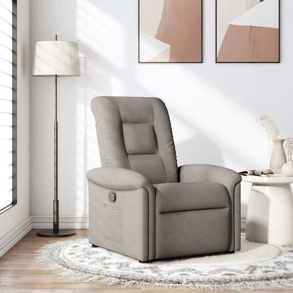 vidaXL Reclinerf&aring;t&ouml;lj taupe tyg