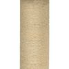 vidaXL Klösträd med klöspelare sisal gräddvit 74 cm