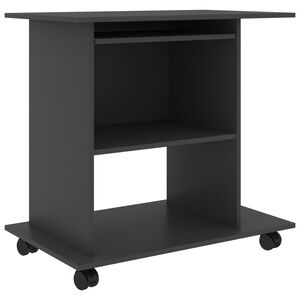vidaXL Datorbord gr&aring; 80x50x75 cm konstruerat tr&auml;