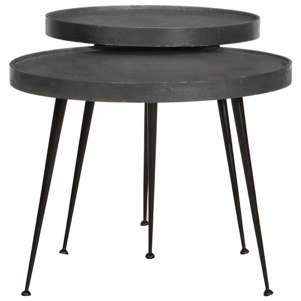 vidaXL Soffbord 3 delar silver, konstruerat trä