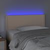 vidaXL S&auml;nggavel LED cappuccino 90x5x78/88 cm konstl&auml;der