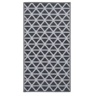 vidaXL Utomhusmatta ARAKIL svart 160x230 cm PP