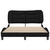 vidaXL Bed Frame without Mattress "Hvar" Black 140x200 cm Fabric