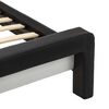 vidaXL S&auml;ngram med huvudgavel Svart 160 x 200 cm Konstl&auml;der