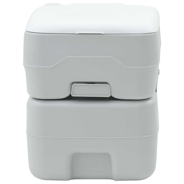 vidaXL Campingtoalett Gr&aring; och Vit 41,5 x 36,5 x 42 cm polyeten
