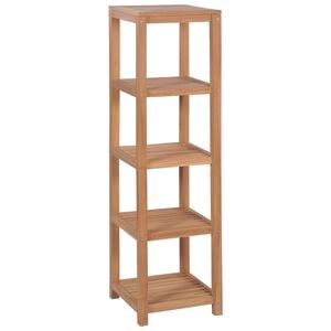 vidaXL Badrumshylla 4 niv&aring;er massiv teak 42x42x165 cm