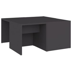 vidaXL Soffbord 4 st gr&aring; 33x33x33 cm konstruerat tr&auml;