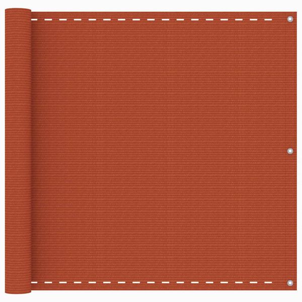 vidaXL Balkongskärm orange 90x400 cm HDPE
