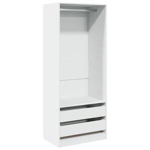 vidaXL Garderob vit 80x50x200 cm konstruerat tr&auml;