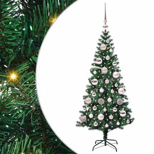 vidaXL Konstgjord F&ouml;rbelyst Julgran Gr&ouml;n 120 cm PVC och metall
