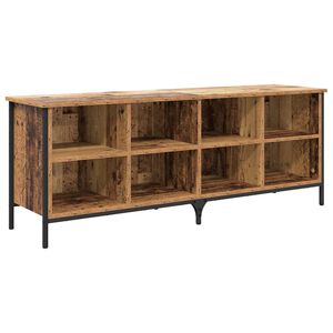 vidaXL Skosk&aring;p 131 x 35 x 50 cm Konstruerat tr&auml; och j&auml;rn Gammalt tr&auml;
