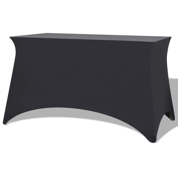 vidaXL Bords&ouml;verdrag stretch 2 st antracit 183x76x74 cm