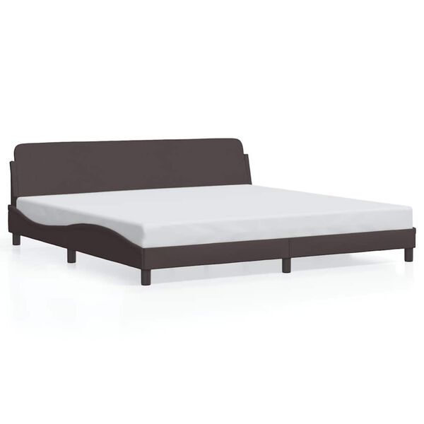 vidaXL Bed Frame "Dover" Dark Brown 200x200 cm Fabric