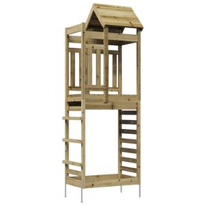 vidaXL Lekstapel Brun 52,5 x 85 x 238 cm Massiv Impregnerat Tr&auml;