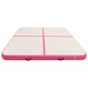 vidaXL Uppbl&aring;sbar gymnastikmatta med pump 200x200x10 cm PVC rosa