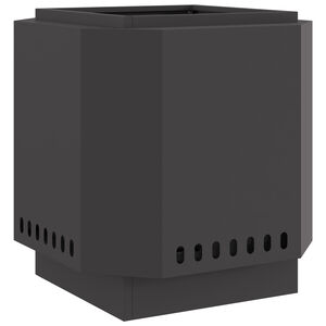 vidaXL Röklös eldstad Svart 48 x 48 x 51 cm Stål