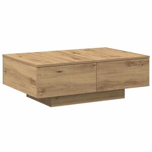 vidaXL Soffbord artisan ek 90x60x31 cm konstruerat tr&auml;