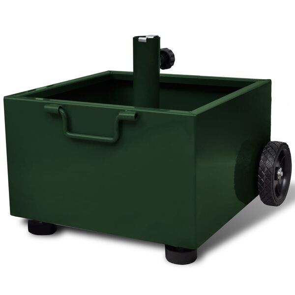 vidaXL Parasollfot med kruka gr&ouml;n