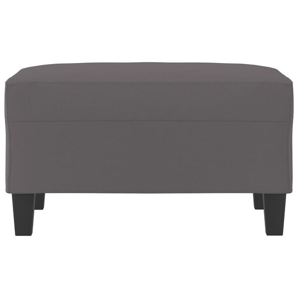 vidaXL Fotpall gr&aring; 70x55x41 cm konstl&auml;der