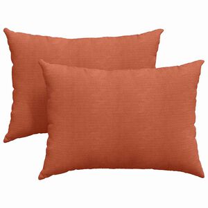 vidaXL Sofakuddar 2 pcs R&ouml;d orange 70 x 50 cm Kordread tyg