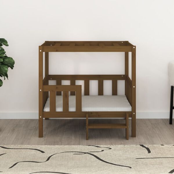 vidaXL Hundb&auml;dd honungsbrun 95,5x73,5x90cm massiv furu