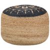 vidaXL Handgjord sittpuff bl&aring; 45x30 cm jute