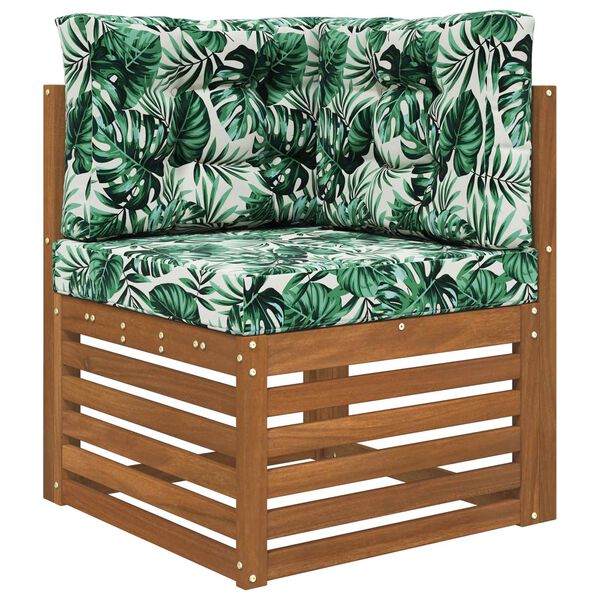 vidaXL Utomhus Soffa Kudde 3 pcs Bladm&ouml;nster Polyester