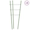 vidaXL V&auml;xtst&ouml;d med 3 ringar 5 st gr&ouml;n 60 cm st&aring;l