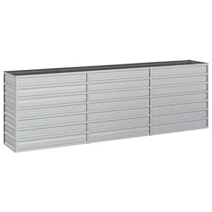 vidaXL Odlingsl&aring;da upph&ouml;jd galvaniserat st&aring;l 240x40x77 cm silver
