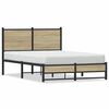 vidaXL S&auml;ngram utan madrass metall sonoma-ek 120x200 cm